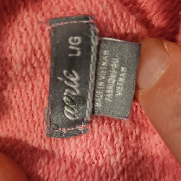 Aerie Cozy Pink Hoodie Oversized L - Picture 2 of 3